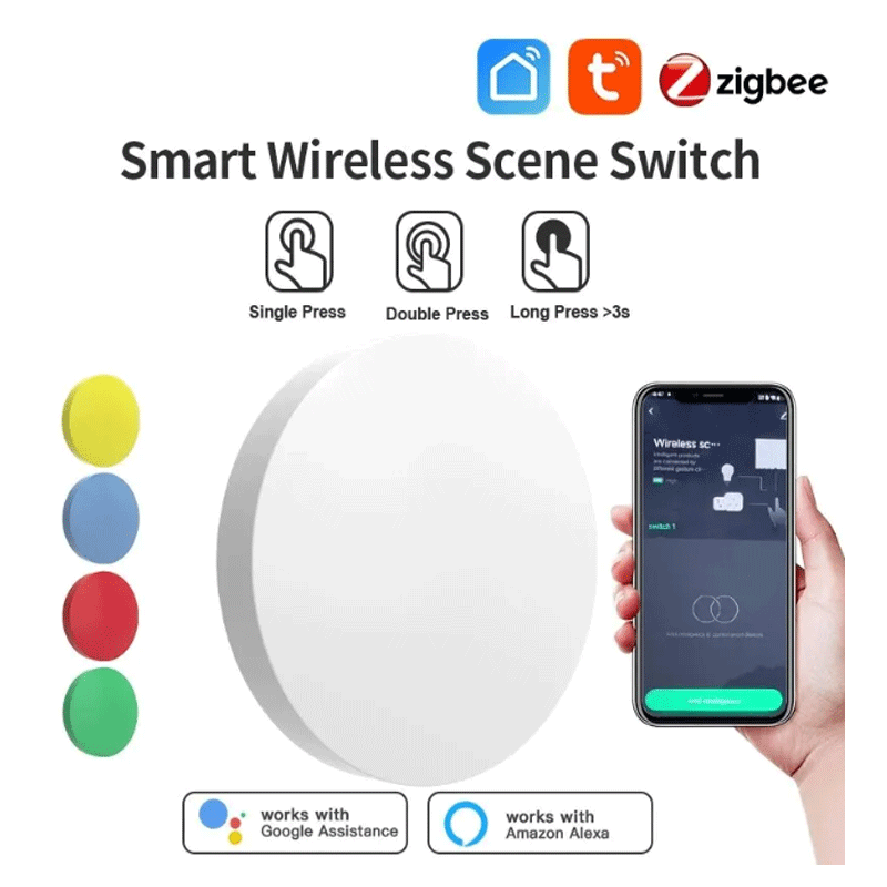 Home Office Google - Умная беспроводная кнопка-переключатель Tuya ZigBee для