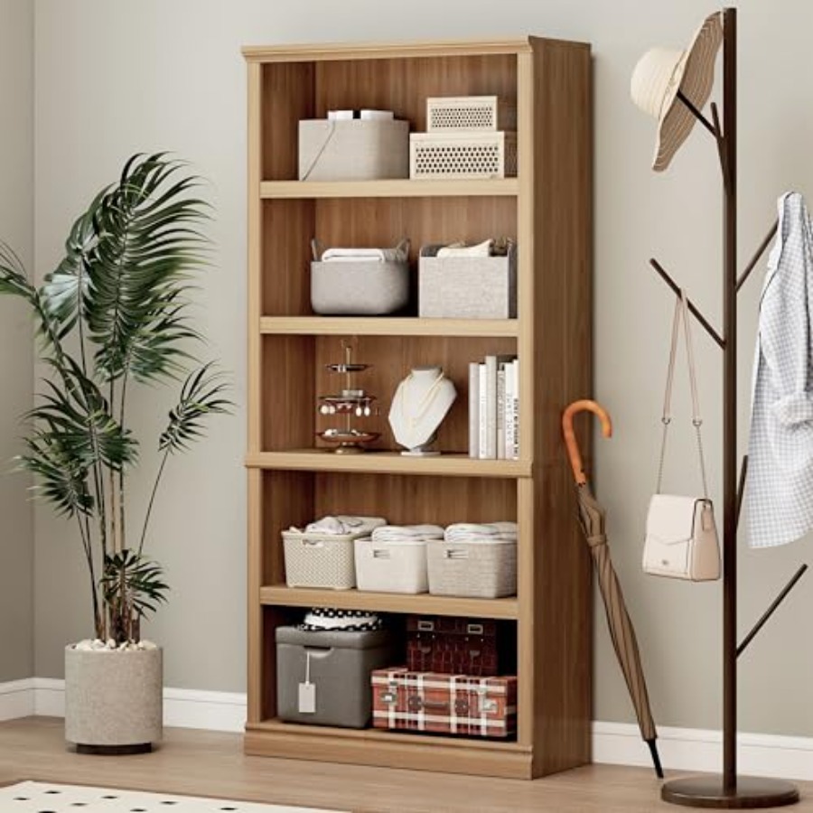 Home Office And Library - Книжный шкаф из белого дуба высотой