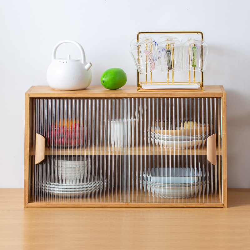 Desktop Organizer Bamboo - Кухонный шкаф для хранения из цельного