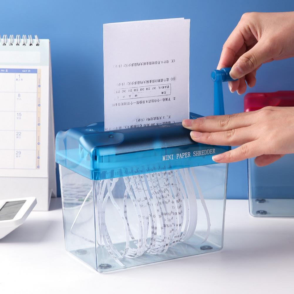 Home Office Paper Shredder - Ручной измельчитель бумаги, портативный, с видимым