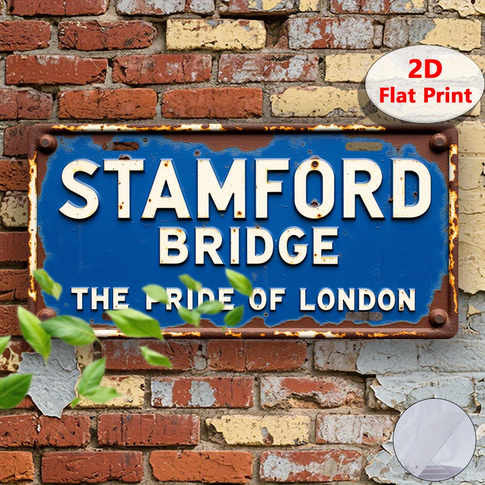 Home Office England - 2D плоская металлическая табличка в винтажном