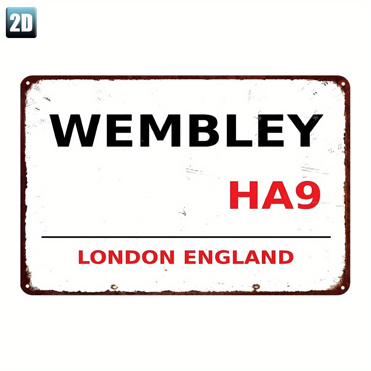 Home Office England - Винтажная металлическая табличка «Стадион «Вэмбли», Лондон,