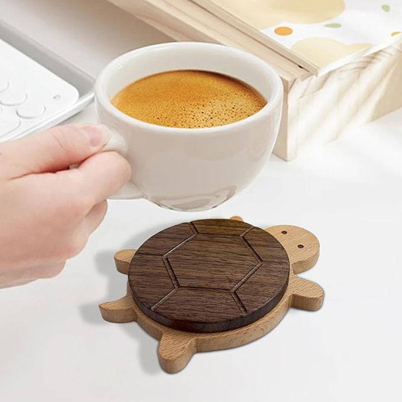 Desktop Organizer Bamboo - Креативный изоляционный коврик из цельного черепахи