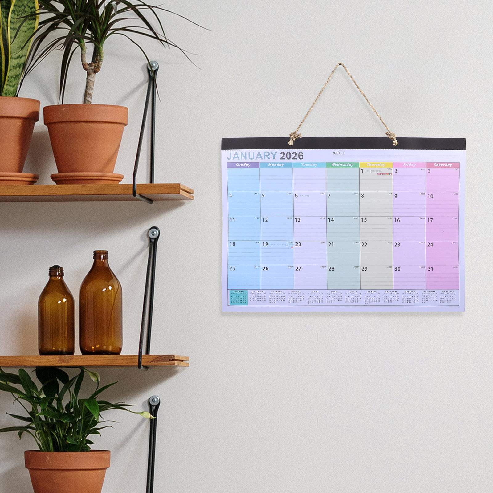 Настенный календарь на 2026 го – обзор и цена Home Office Layout