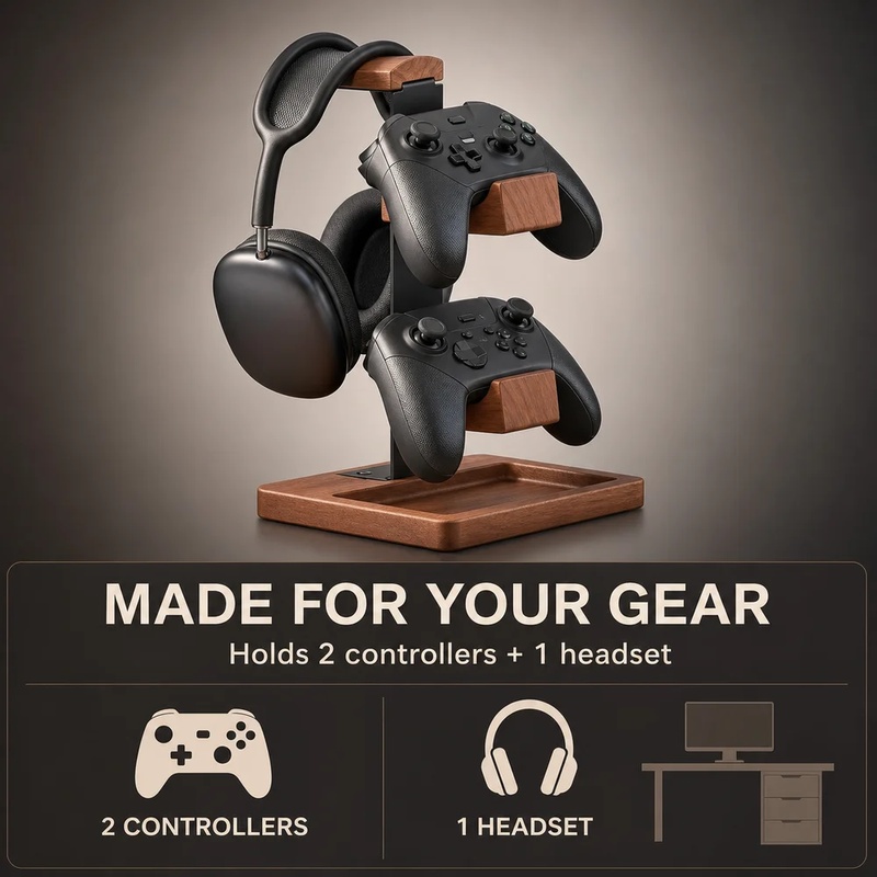 Деревянная подставка для наушн – обзор и цена Home Office Headset