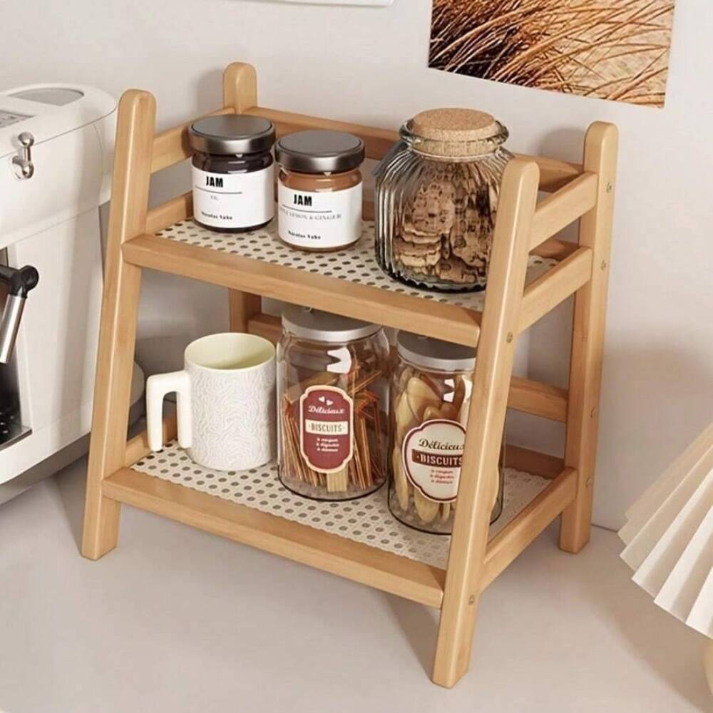 Двухуровневая бамбуковая полка – обзор и цена Desktop Organizer Bamboo