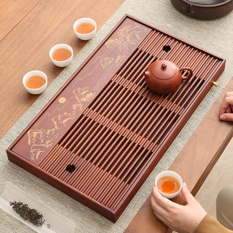 Бамбуковый поднос для чая, про – обзор и цена Desktop Organizer Bamboo