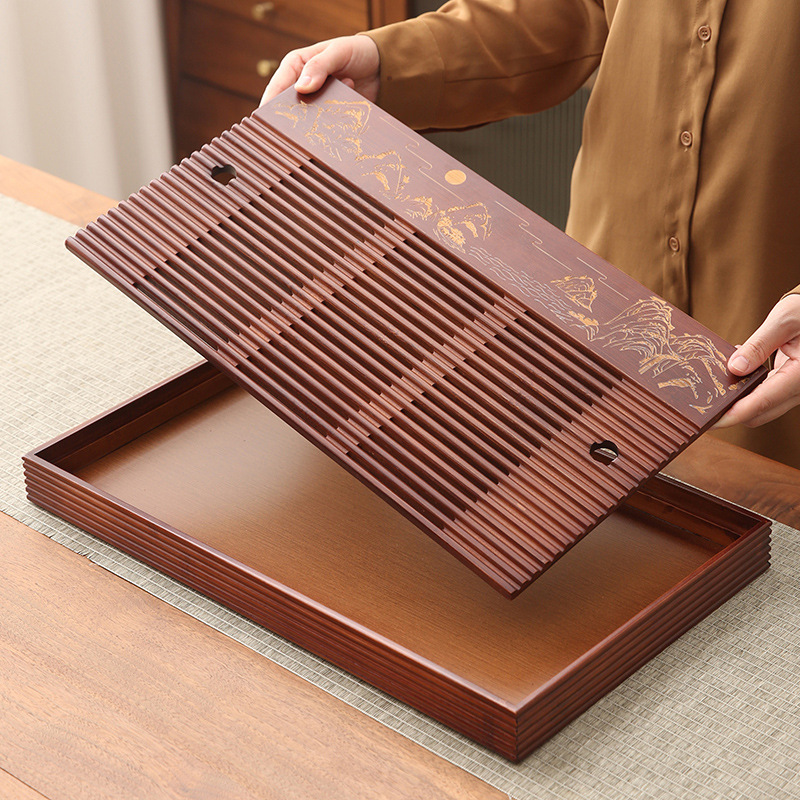 Бамбуковый поднос для чая, про – обзор и цена Desktop Organizer Bamboo